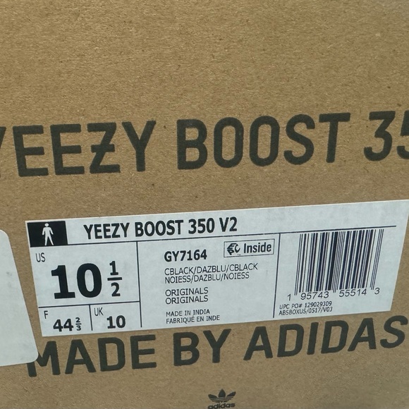 Yeezy Boost 350 V2 'Dazzling Blue' US M 10.5 original box Worn twice Like NEW - Picture 6 of 7